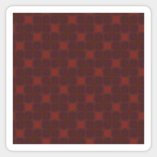 Red Rose and Checker Board Pattern - WelshDesignsTP003 Sticker